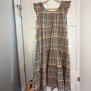 LOFT - PL plaid maxi dress.